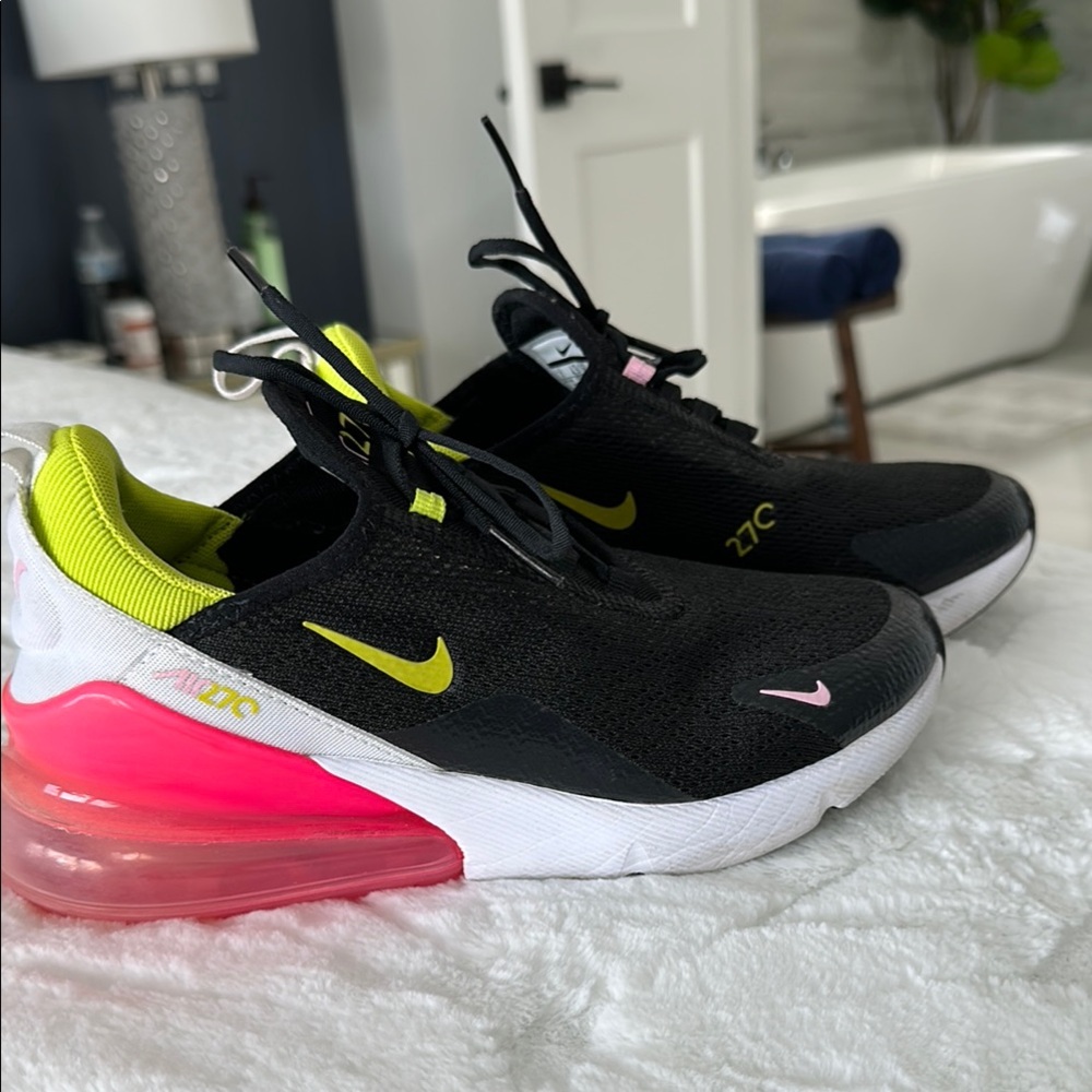 Nike Women's Athletic Shoes - Black, Pink, Yellow